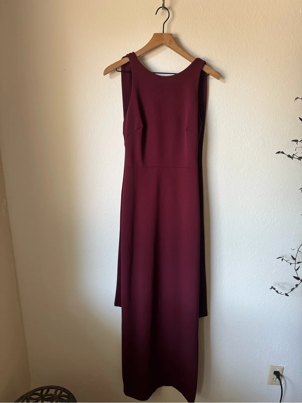 BHLDN | Wine London Crepe Tie-Back Dress